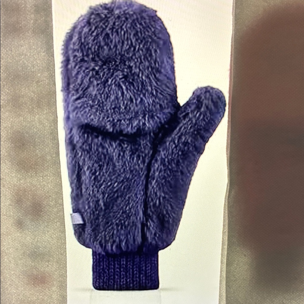 🆕Navy Blue Faux Fur Mittens